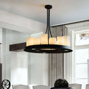 Axyaa Retro Glass Candle Chandelier LED Pendant Lamp for Kitchen, Living Room, Bar.
