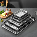 Axyaa Stainless Steel Food Storage Tray Serving Plates Spices Buffet Dishes Organizers