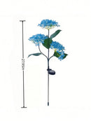 Axyaa Solar Hydrangea Flower Lights LED Ground Plug Lamp for Garden Decoration