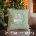 Axyaa Christmas Truck & Trees Pattern Pillow Cover for Sofa, Bedroom, Car