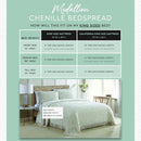 Axyaa Chenille King Bedspread in White