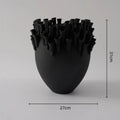 Axyaa Ceramic Vase Art Flowerpot Home Decor Handicrafts Relief Flower Vase