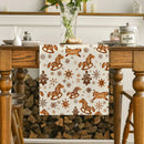 Axyaa Christmas Tree Table Runner - Rustic Dining & Party Decor