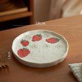 Axyaa Hand-painted Fruit Pattern Ceramic Plate Set for Elegant Dining