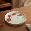 Axyaa Hand-painted Fruit Pattern Ceramic Plate Set for Elegant Dining