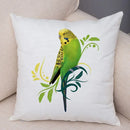 Axyaa Cartoon Parrot Pillowcase with Birds and Flowers 45x45cm