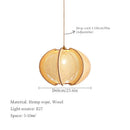 Axyaa Wabi Sabi Hemp Rope Wood Chandelier Pendant Lights