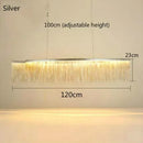 Axyaa Italian Tassel Aluminum Chain Chandelier - LED Pendant Lamp for Home Art Decor