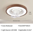 Axyaa Wooden Silent Ceiling Fan Light LED Fixture for Home Office Décor
