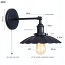 Axyaa Loft LED Wall Lights Vintage Wandlamp Living Room Bedroom Applique murale