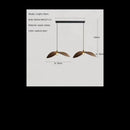 Axyaa Walnut LED Pendant Lamp Minimalist Chandelier