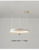Axyaa Luxury Electroplated Circular Hall Light: Modern, Simple, Atmospheric Pendant