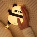 Axyaa Panda Silicone Night Light USB Rechargeable LED Timer Lamp Bedside Decor