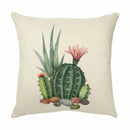 Axyaa Succulents Cactus Cushion Cover - Modern Home Decor Pillowcase