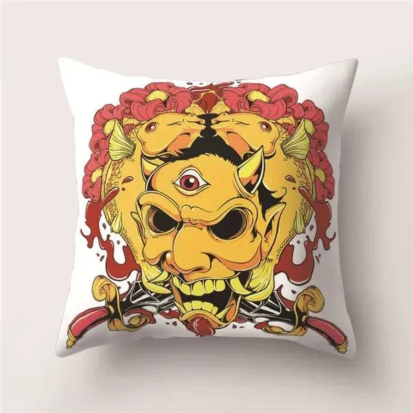 Skull Polyester Pillowcase 45X45CM Axyaa Home Decor Cushion Cover Square Sofa Decor