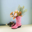 Axyaa Cowboy Cowgirl Boot Vase - Unique Resin Flower Pot Home Decor