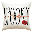 Axyaa Halloween Skull Head Pumpkin Pillow Covers for Horrible Holiday Home Decor