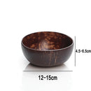 Axya Coconut Bowl Set with Wooden Spoon - Natural Kitchen Tableware
