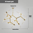 Axyaa Gold Luxury LED Chandelier for Home Decor