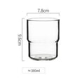 Axyaa 300-380ml Stackable Glass Mug Tumbler Cup in Various Colors for Hot/Cold Beverages