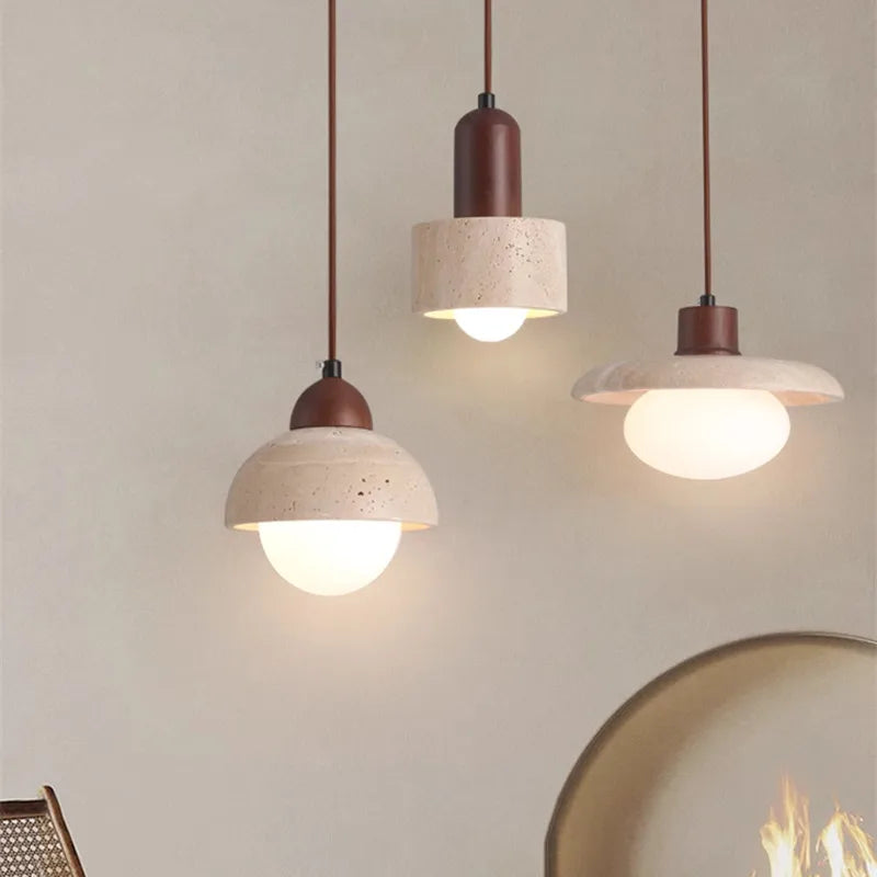 Axyaa Wabi Sabi Pendant Light - Japanese Retro Style Bedroom Dining Kitchen Island Lights