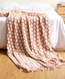 Axyaa Lightweight Knitted Throw Blanket with Tassels