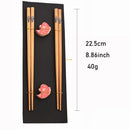 Axyaa Wood Sushi Chopsticks Set - Japanese & Chinese Tableware Gift