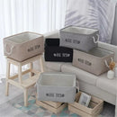 Axyaa Foldable Home Storage Basket for Clothes, Toys & Snacks with Handle