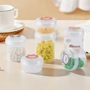 Axyaa Transparent Sealed Pill Box | Travel Pill Organizer Box | Dustproof Tablet Bottles
