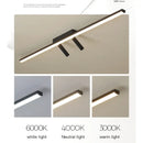 Axyaa Modern Black LED Chandeliers with Acrylic Strip for Indoor Living Dining Room Lighting