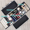 Axyaa Makeup Trolley Case with Wheels: 4-in-1 Organizer & Travel Vanity Case