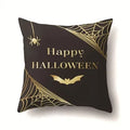 Axyaa Halloween Pumpkin Ghost Print Pillow Cover 45X45CM