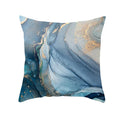 Axyaa Light Luxury Blue Abstract Print Throw Pillow Cover - Marble Stripe