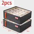 Axyaa Drawer Organizer Set - Gray, Foldable Closet Storage Box with Dividers