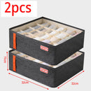 Axyaa Drawer Organizer Set - Gray, Foldable Closet Storage Box with Dividers
