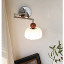 Axyaa Pumpkin Rocker Arm Wall Lamp French Vintage Retro Cream Style Children's Room