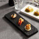 Axya Ceramic Sushi Dessert Plate Set Household Tableware Solid Color Rectangular Crafted Plate