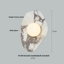 Axyaa Luxury Marble LED Wall Sconce White Glass Modern Wall Light
