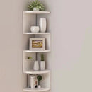 Axyaa Burlywood Wooden Corner Shelf: Boho Style Storage & Room Décor Organiser