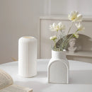 Axyaa White Flower Vase Modern Home Decor Dining Table Ornaments