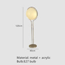 Axyaa Silver Metal Floor Lamp Modern Living Room Bedroom Decor