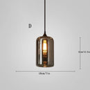 Axyaa Grey Glass Pendant Light for Dining and Bar, Industrial Chandelier