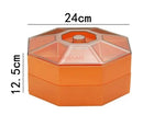 Axyaa Octagonal Dried Fruit Plate Double Layer Candy Box Snack Storage