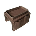 Axyaa Couch Armrest Organizer: 4-Pocket Sofa Tray for Remote and Storage