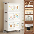 Axyaa Cartoon Storage Box: 1-6 Tier Rolling Organizer, 2 Colors - Bedroom/Living Room/Kitchen/Study