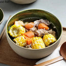 Axyaa Flame-Killed Ceramic Bowl Set: Salad, Dessert, Snack, Pasta Serving Bowls