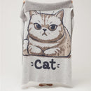 Axyaa Cute Cat Polyester Blend Pillow Cover and Blanket Shawl Blanket