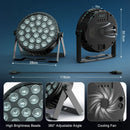 Axyaa 216W RGBW Par Lights - Ultra Bright Stage Lighting for Events and Parties