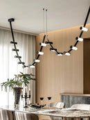 Axyaa Designer LED Belt Pendant Light for Modern Spaces
