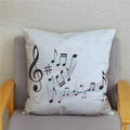 Axyaa Cartoon Sheet Music Printed Cushion Cover for Bedroom and Living Room